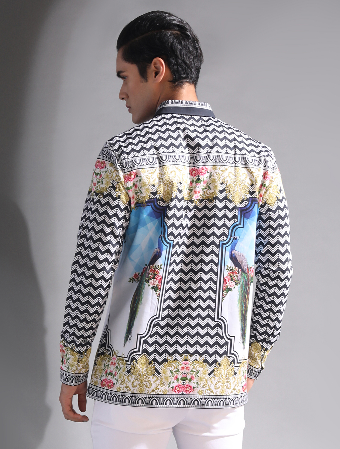 Black Baroque Signature Shirt by Mr Ajay Kumar