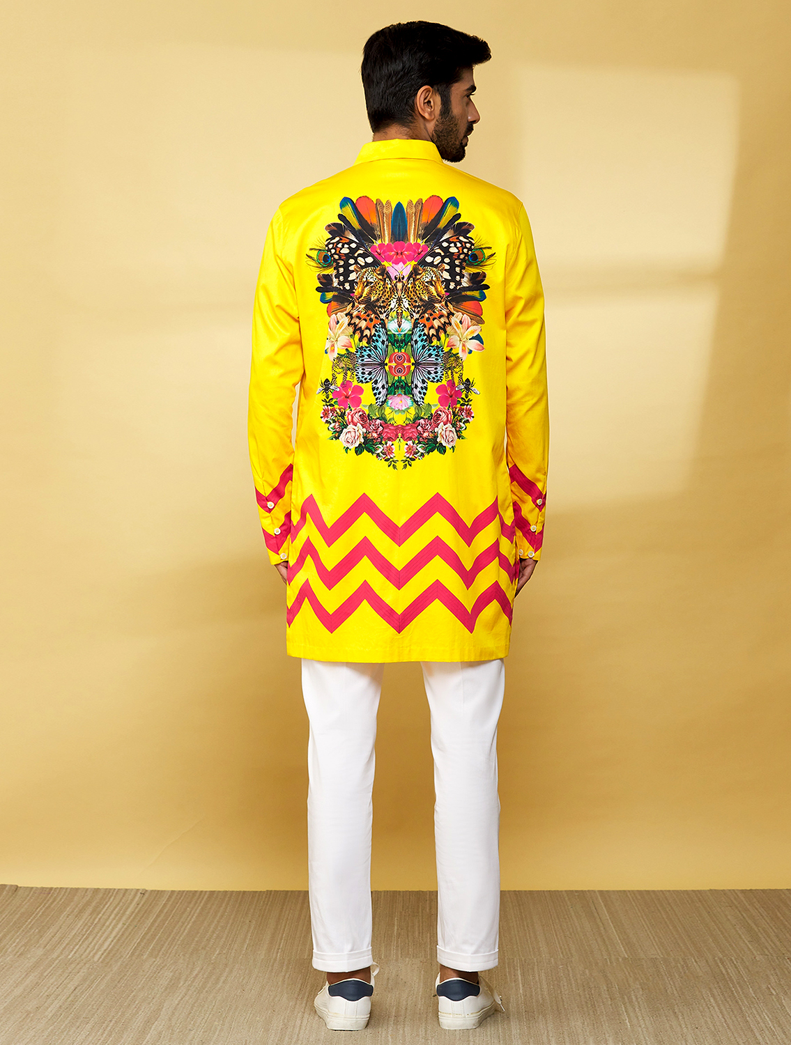 Wakka Yellow Printed Long Shirt