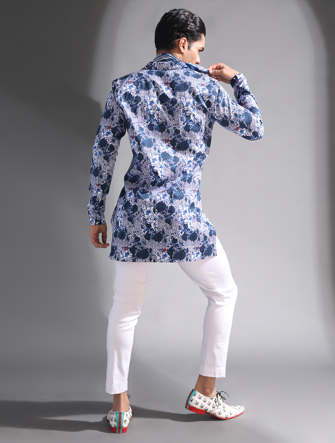 Kazon Blue Printed Shirt