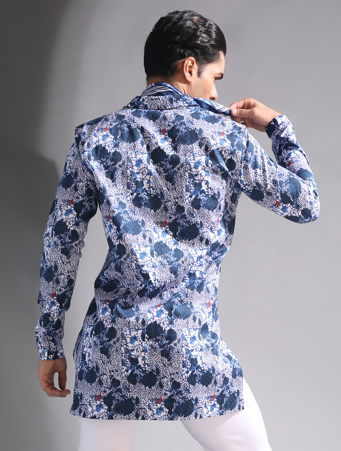 Kazon Blue Printed Shirt