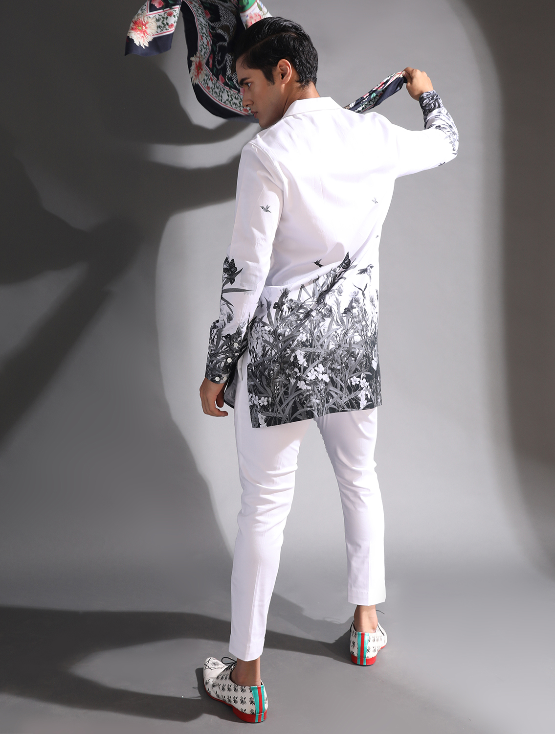 White Garden Camp Collar Shirt