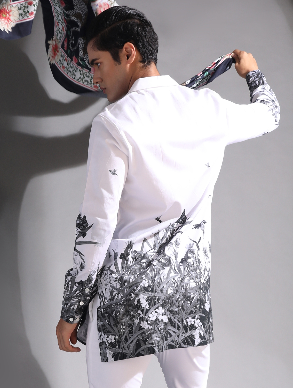 White Garden Camp Collar Shirt