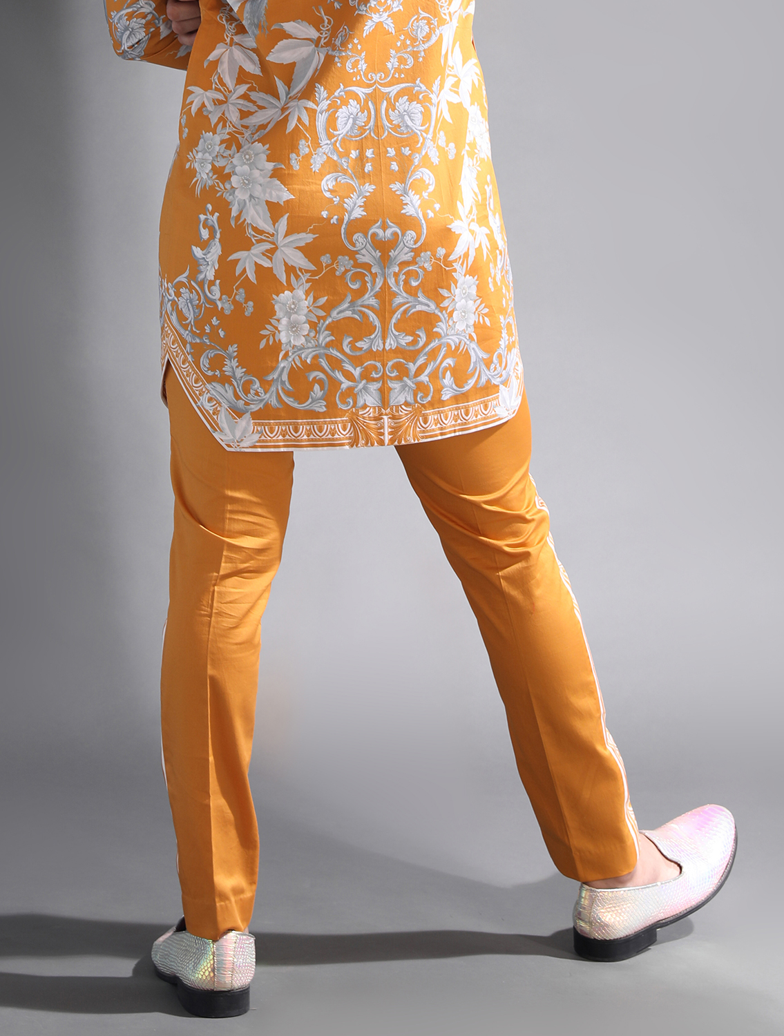 Yellow Baroque Side Striper Trousers
