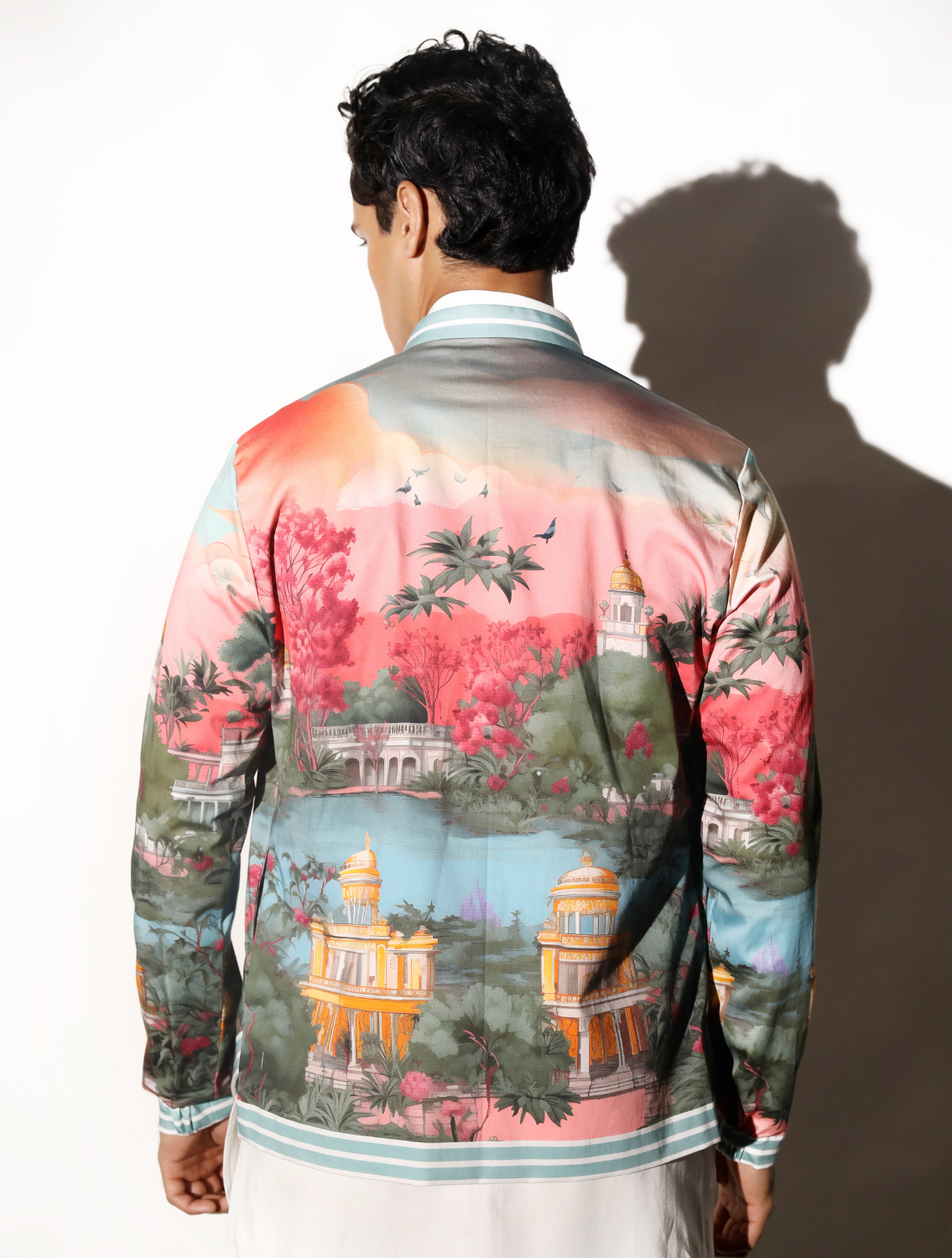 Sinhagarh Printed Bomber Jacket Back