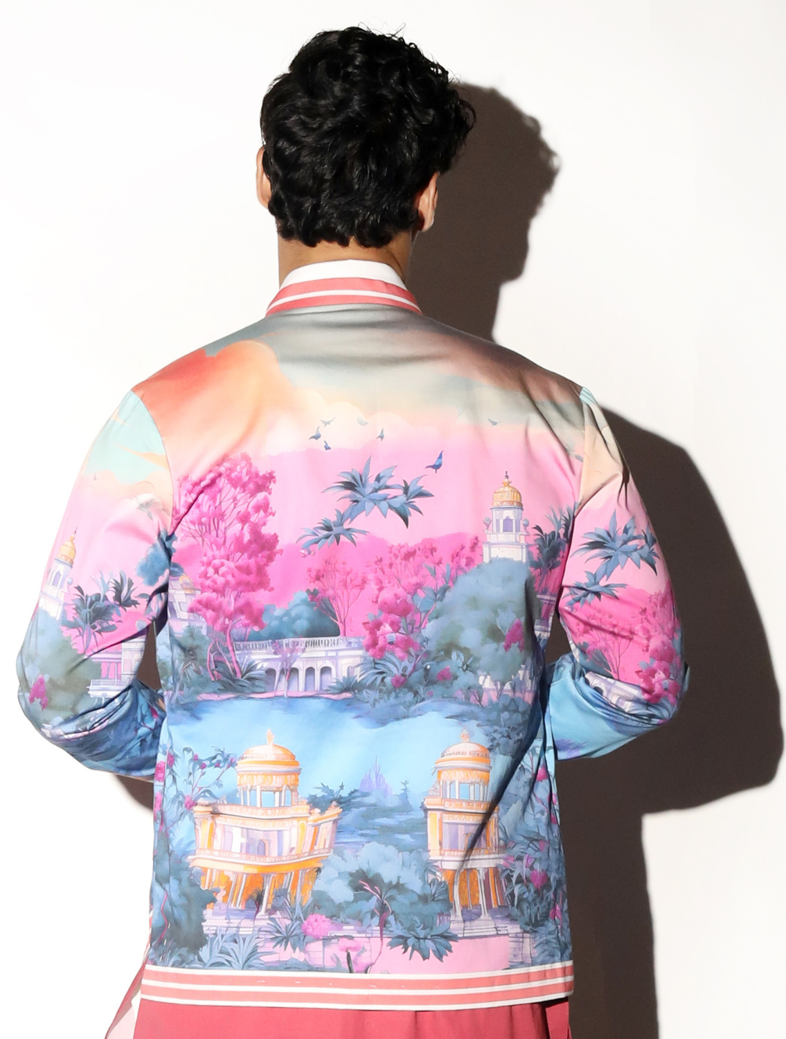Tejgarh Printed Bomber Jacket Back