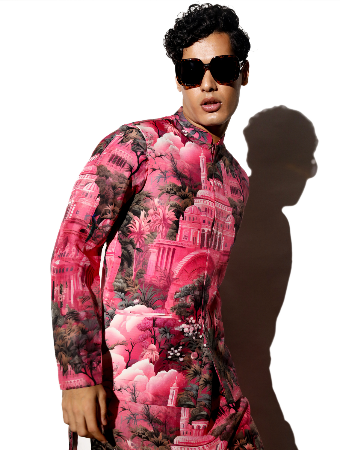 Rajwada Printed Linen Kurta Pant Set