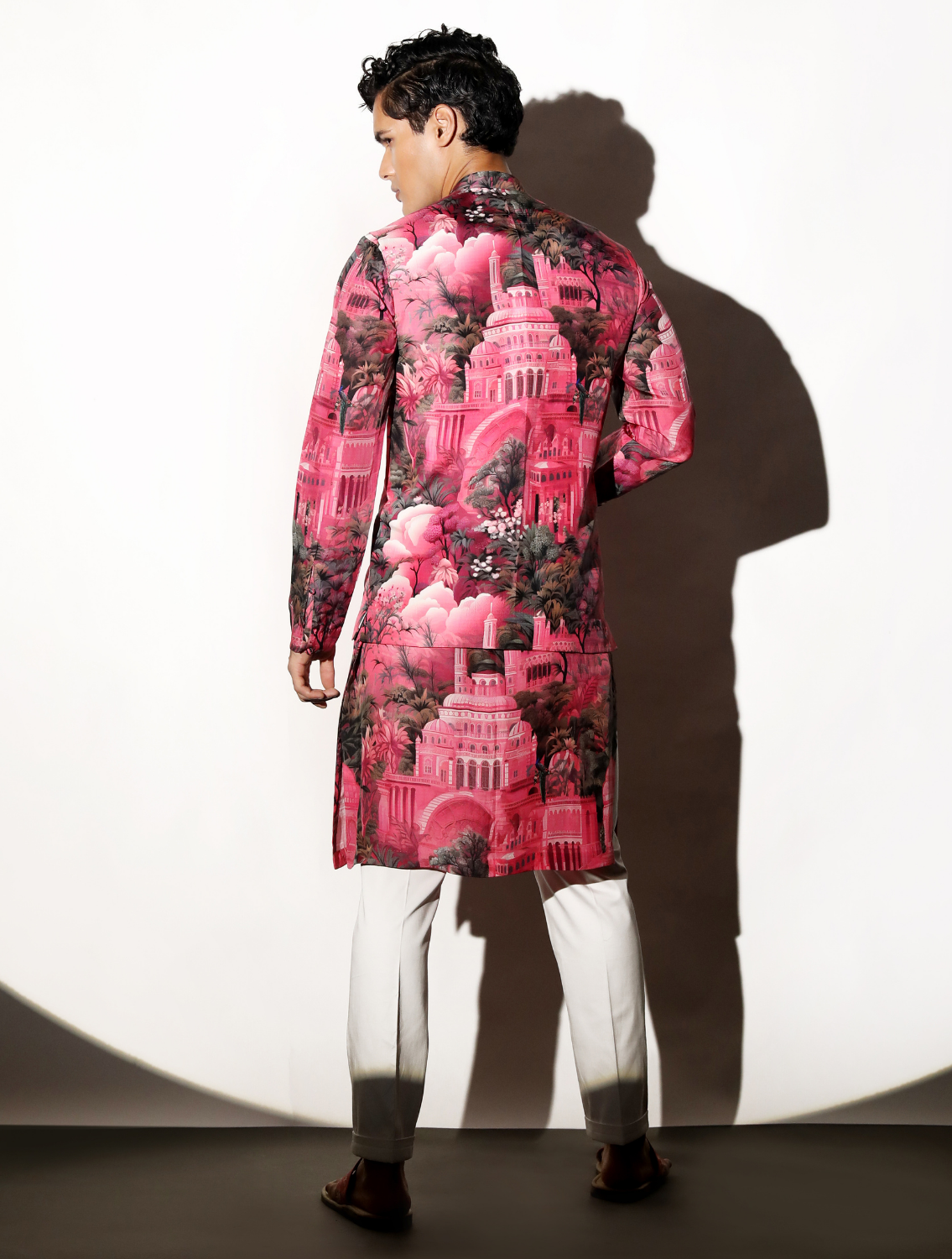 Rajwada Printed Silk Kurta Pant Set