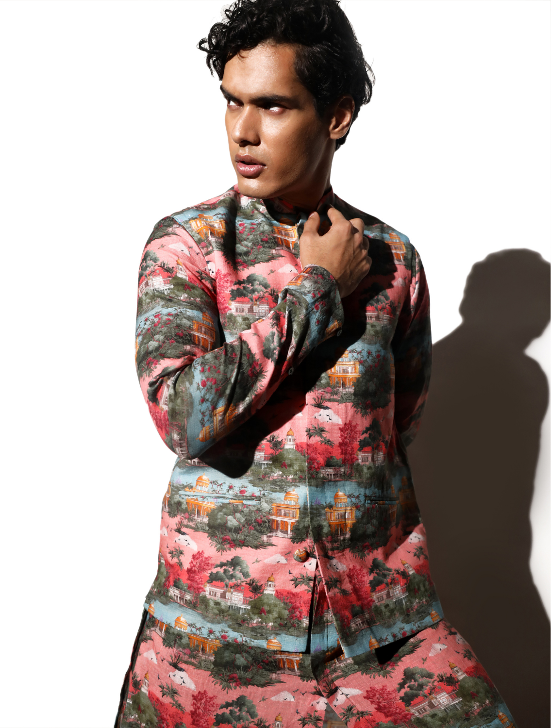 Karengarh Printed Linen Kurta Set