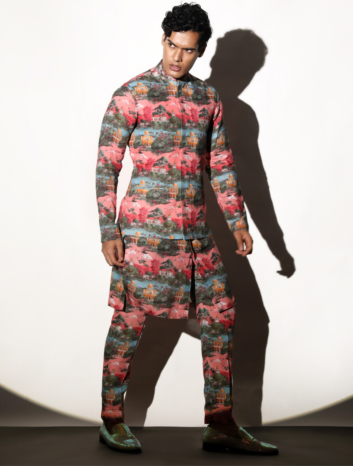 Karengarh Printed Linen Coord Set