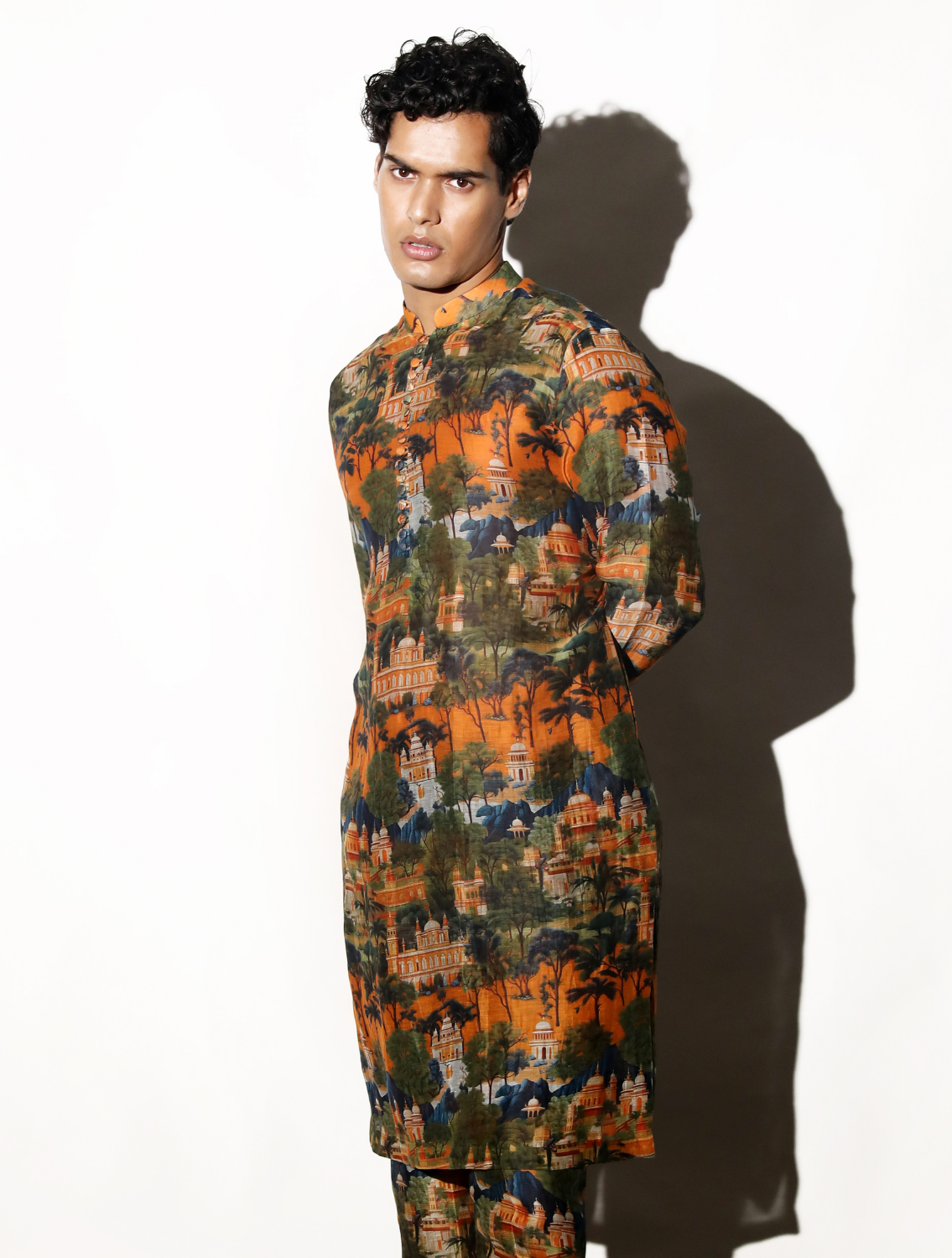 Jaigarh Printed Silk Linen Pant Set