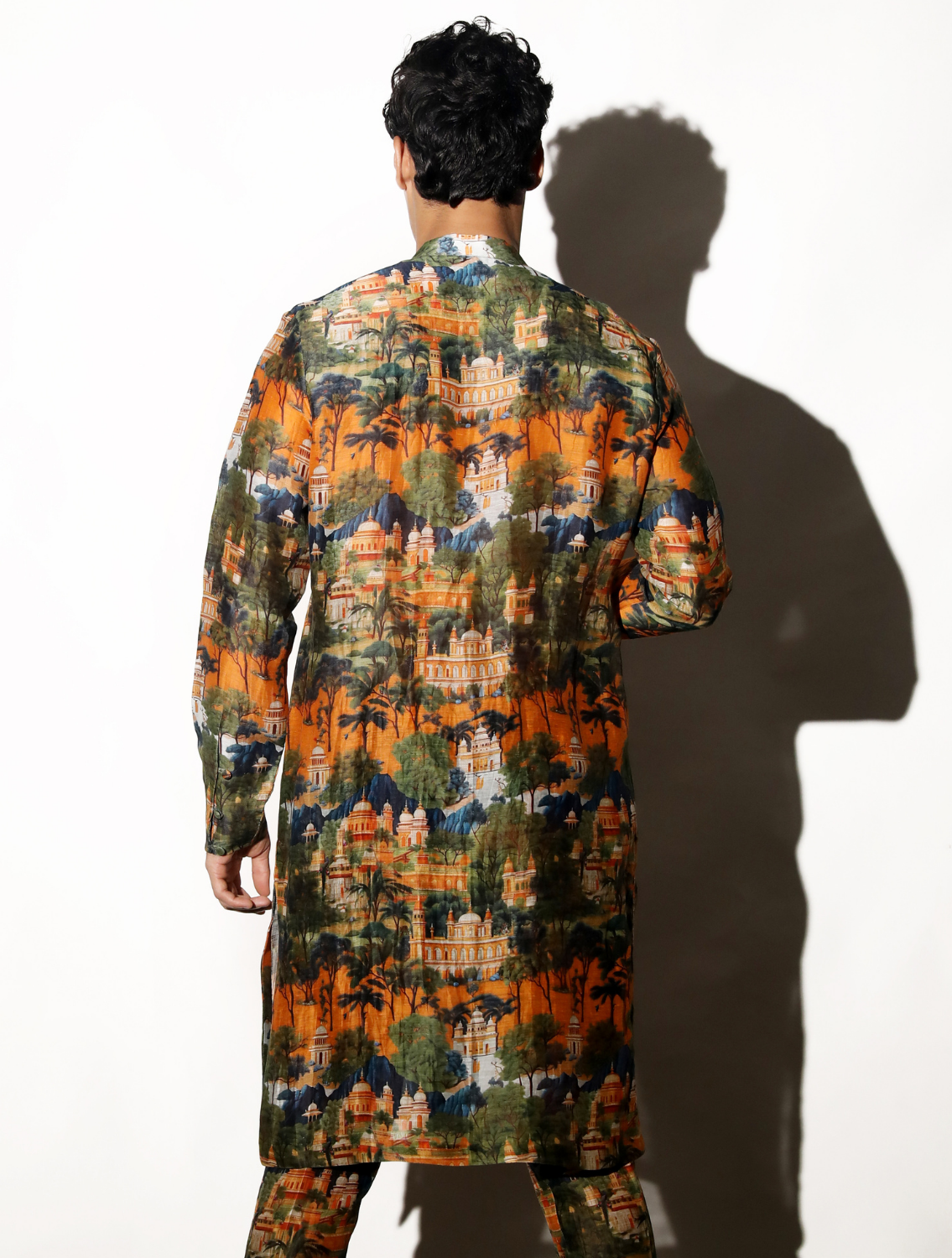 Jaigarh Printed Silk Linen Kurta Set