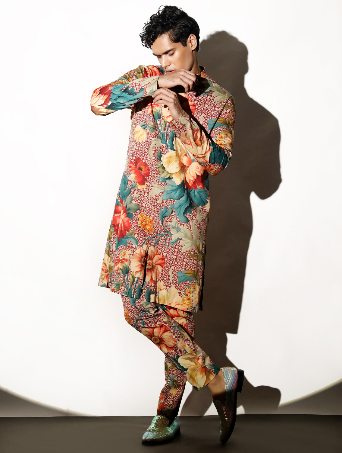 Rewaz Printed Silk Coord Set