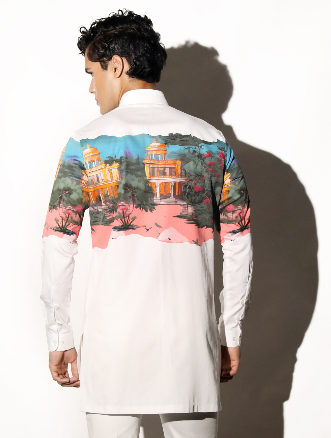 Ujjay White Printed Shirt