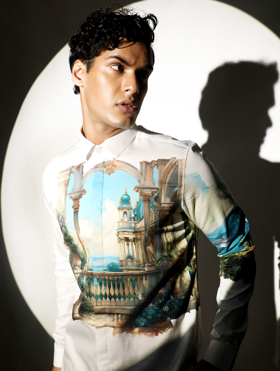 Chittorgarh White Printed Shirt