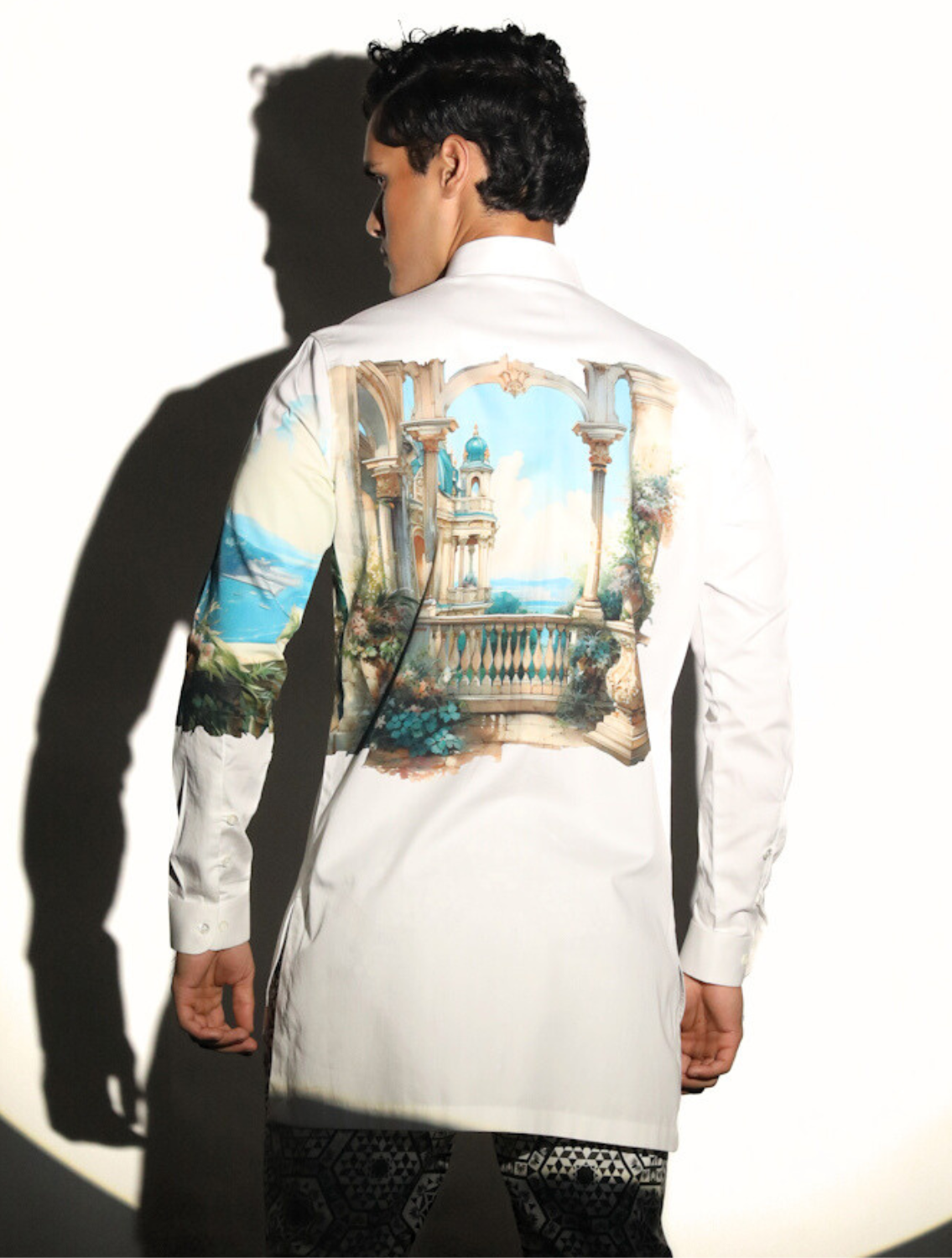 Chittorgarh White Engineered Shirt