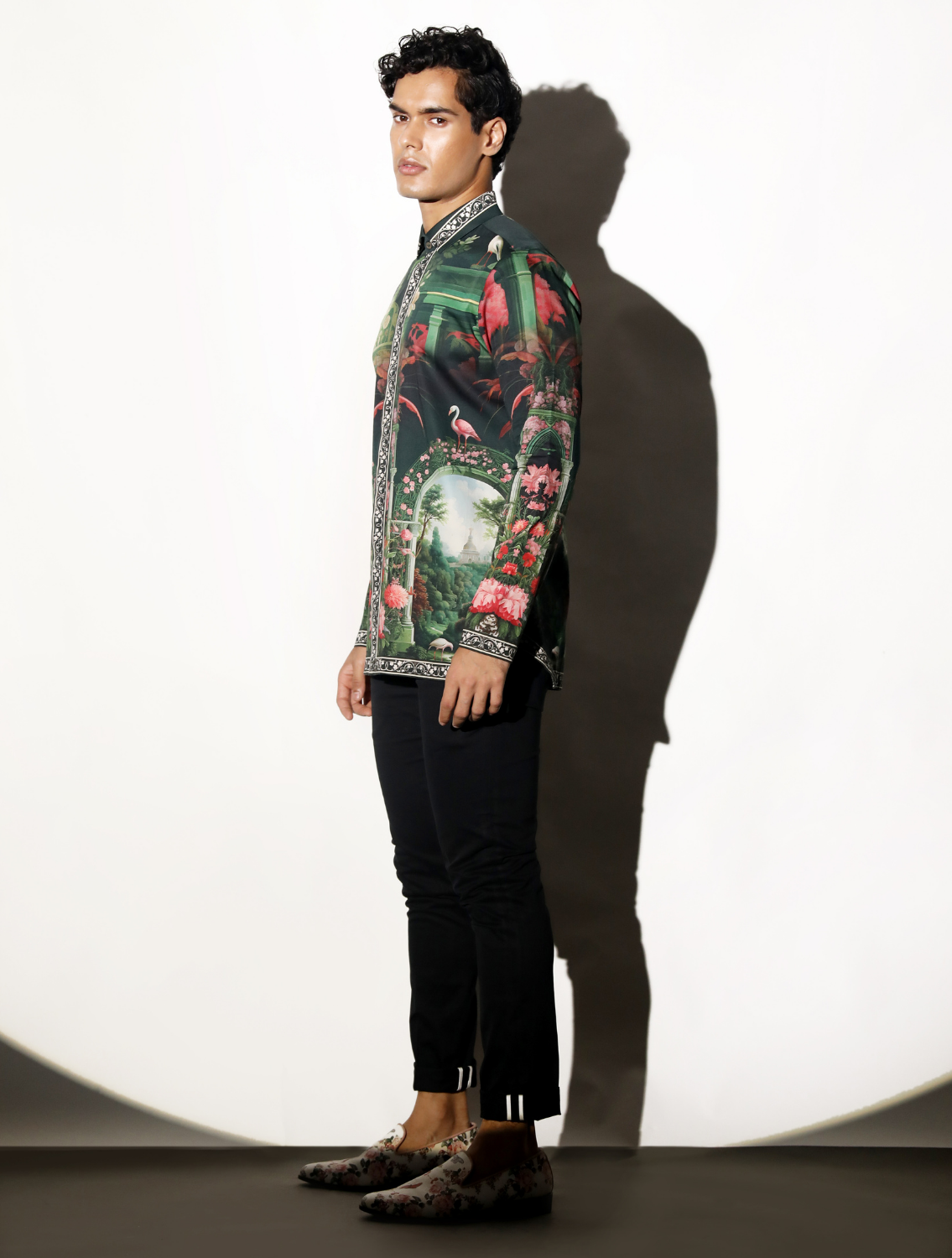 Bahar Engineered Printed Shirt Side
