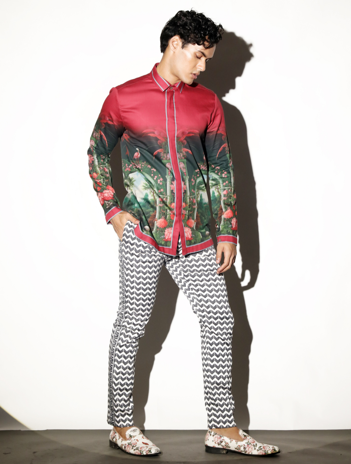 Amber Engineered Printed Shirt Side