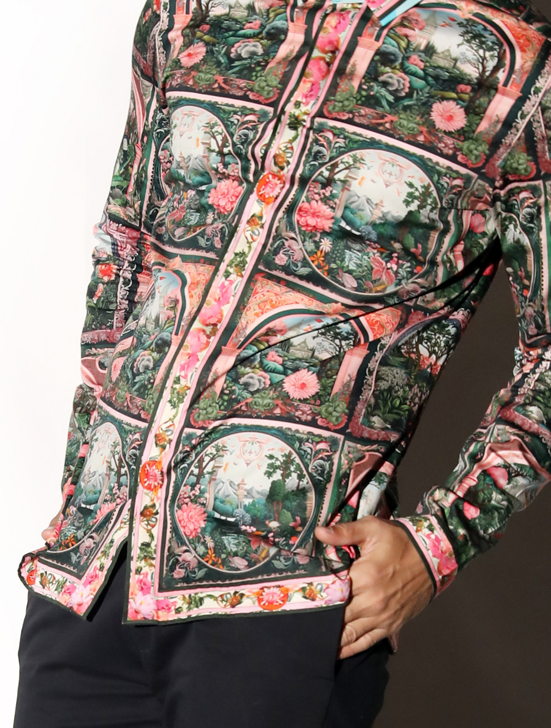 Lucknow All Over Printed Shirt Detail