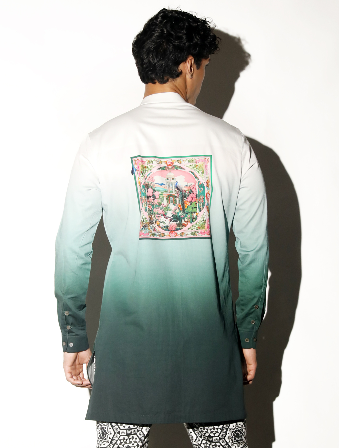 Ratan Green Ombre Printed Shirt