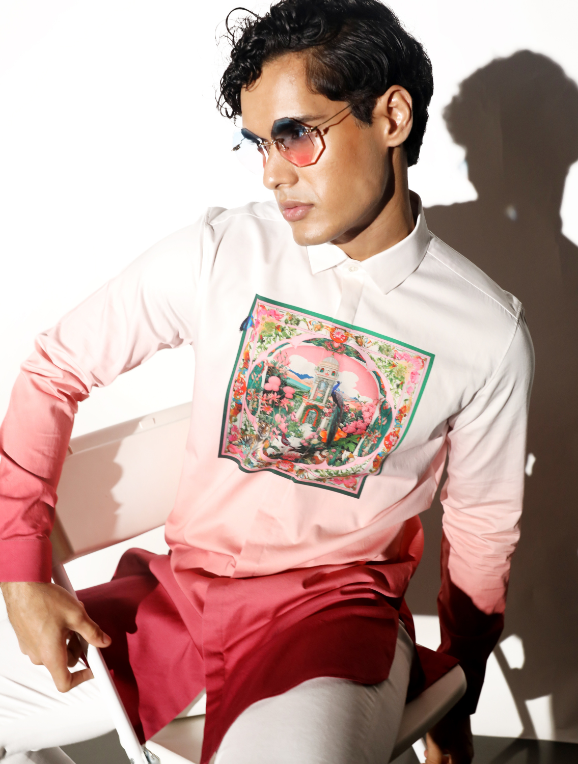 Omar Red Ombre Shirt