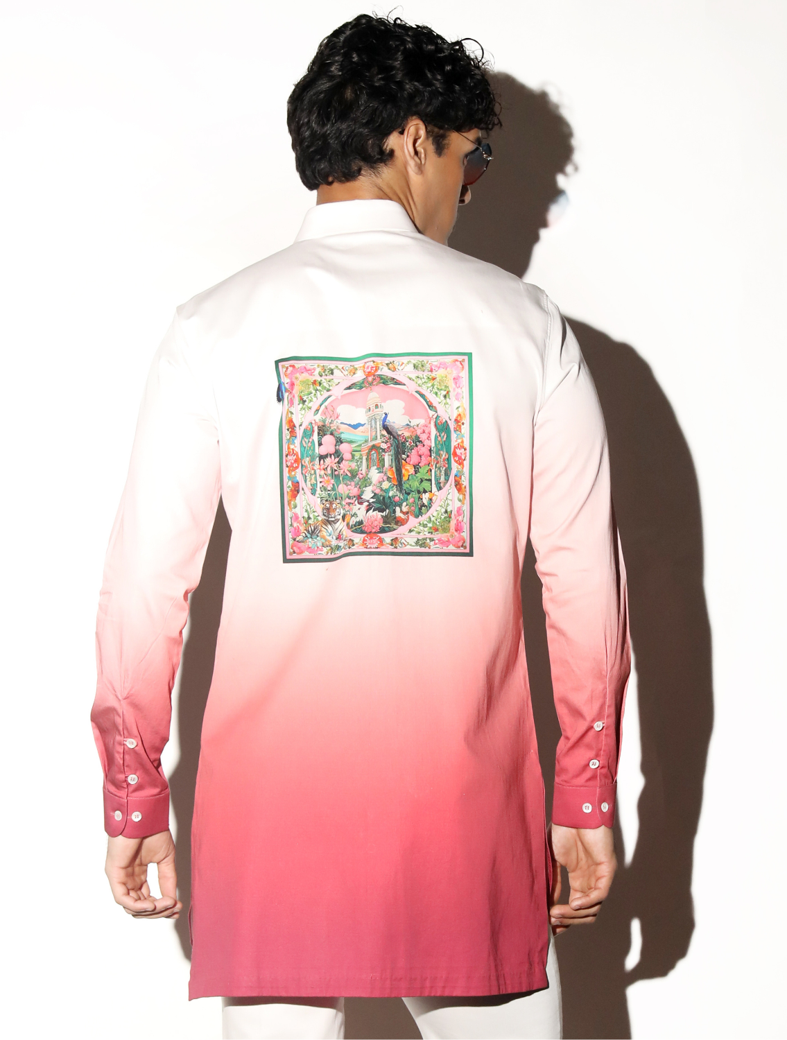 Omar Red Printed Shirt