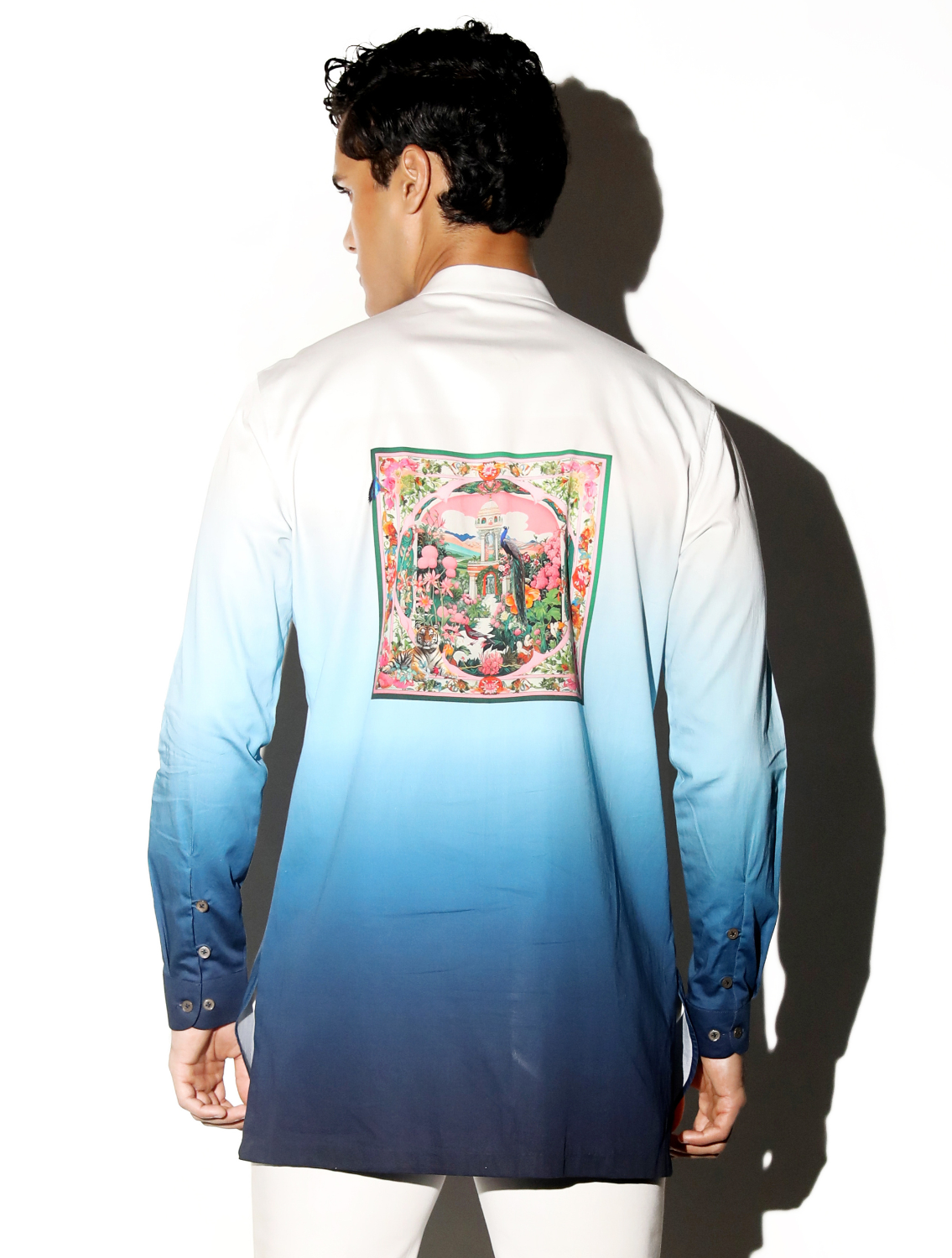 Amer Blue Printed Shirt