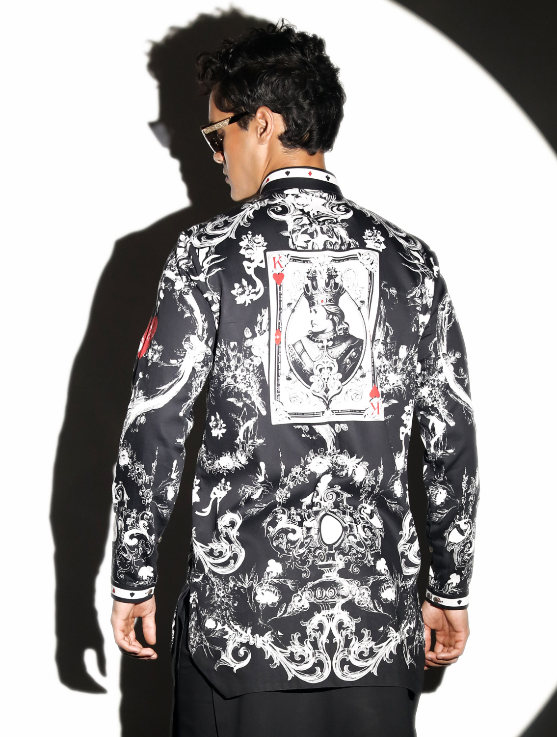 Rajsamand Printed Black Shirt