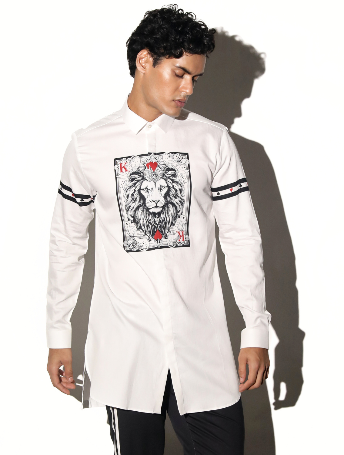Katoch Taash Printed White Shirt