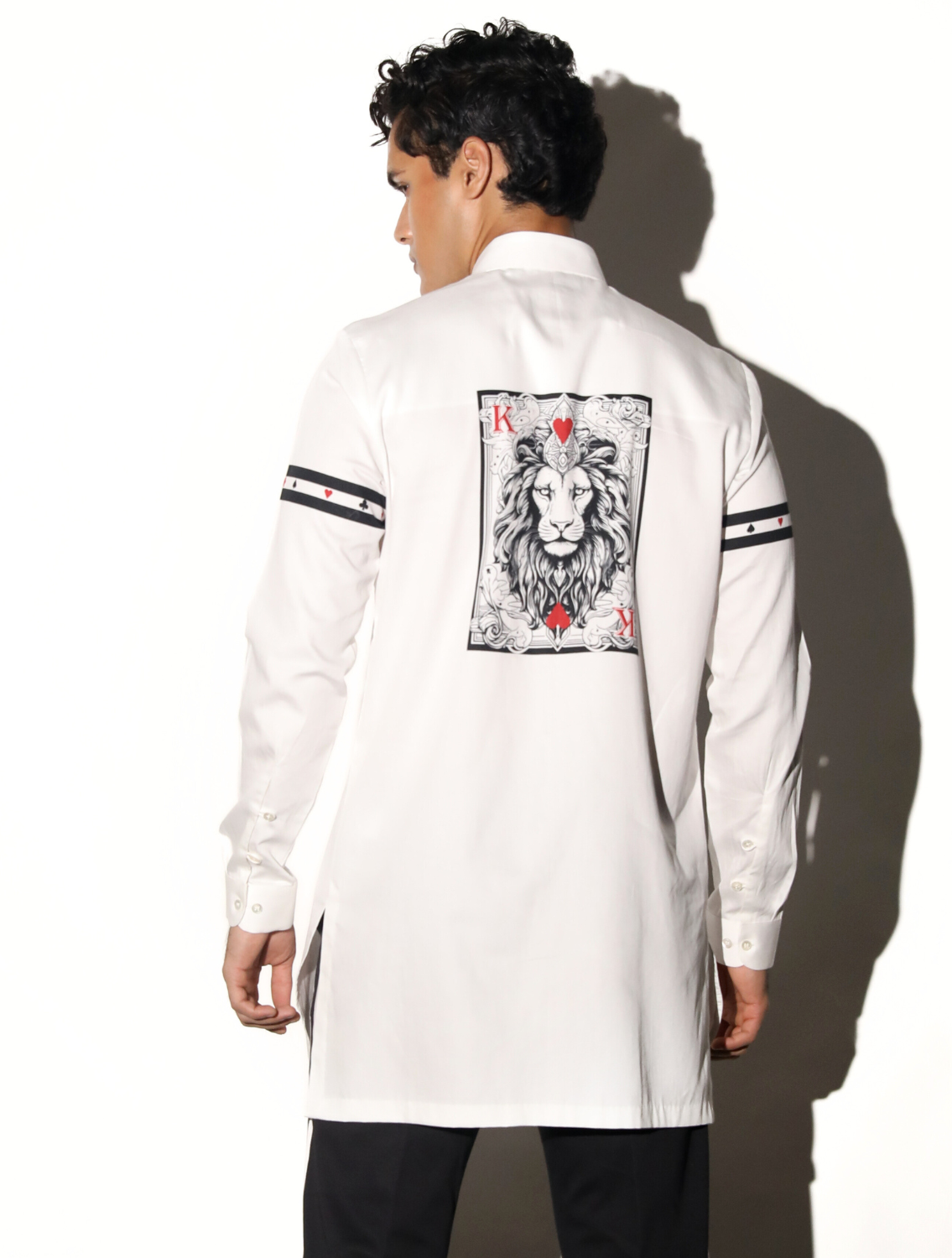 Katoch Taash Printed White Shirt
