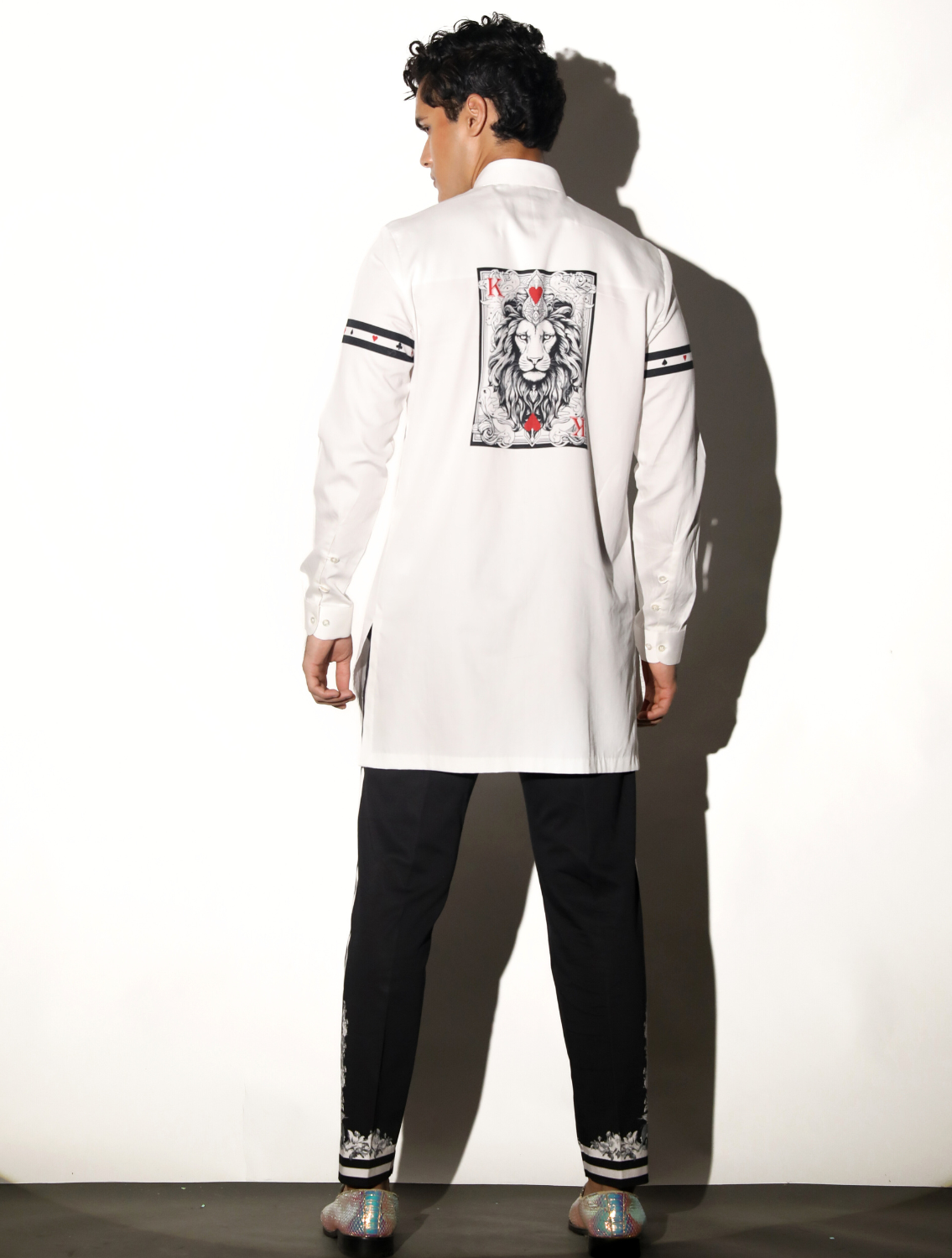 Katoch Taash Printed White Shirt