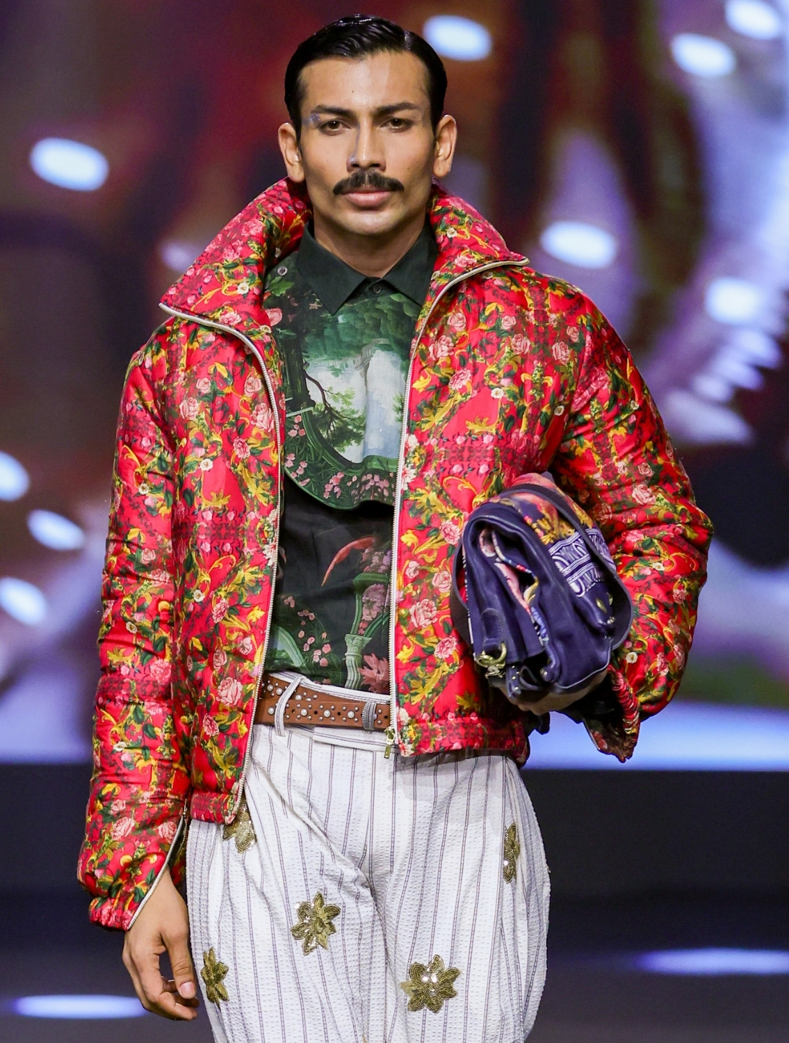 Mystic Silk Printed Parka