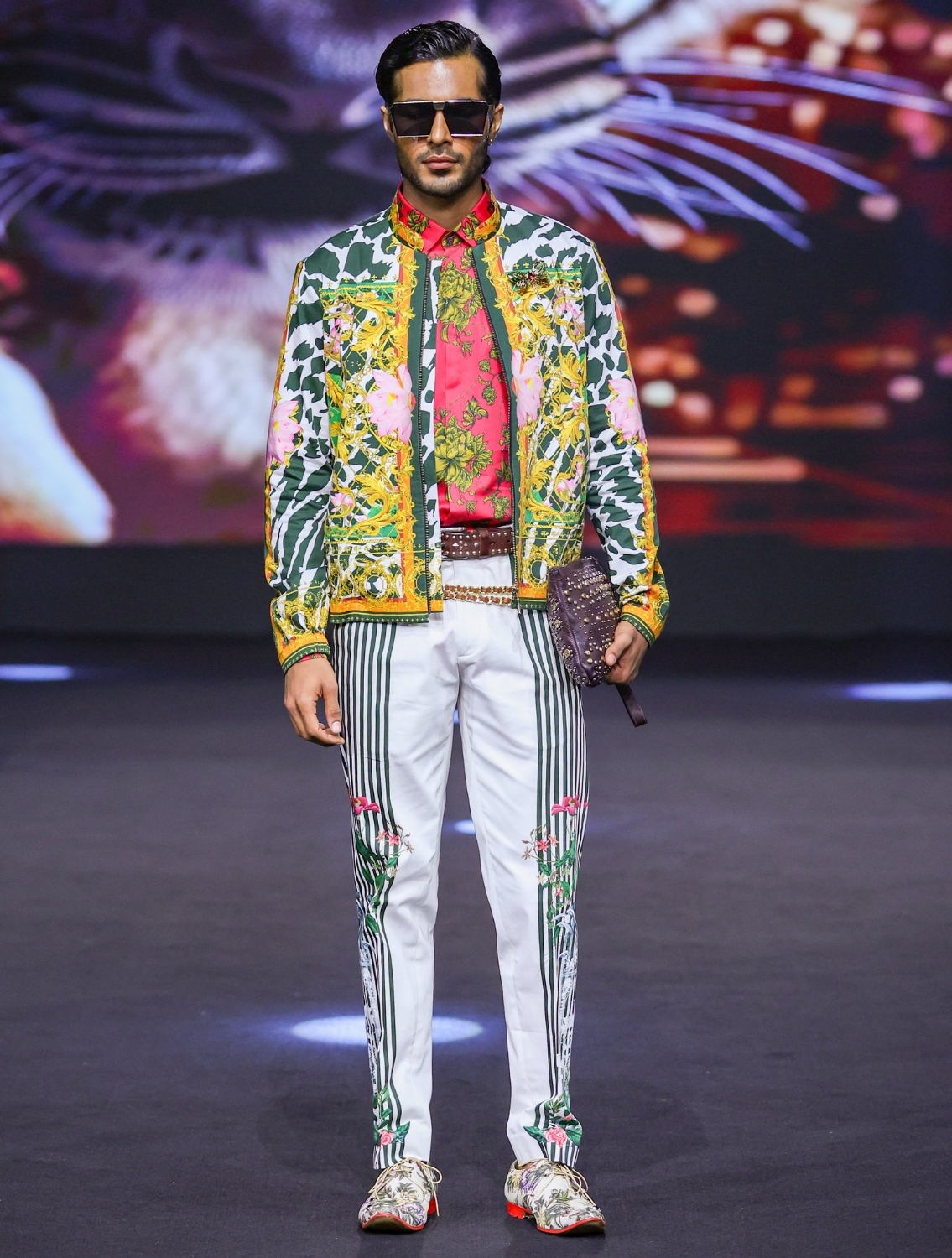 Monsoon Engineered Printed Bomber Jacket