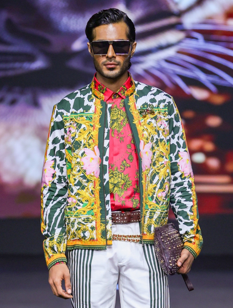 Image of Monsoon Printed Bomber Jacket