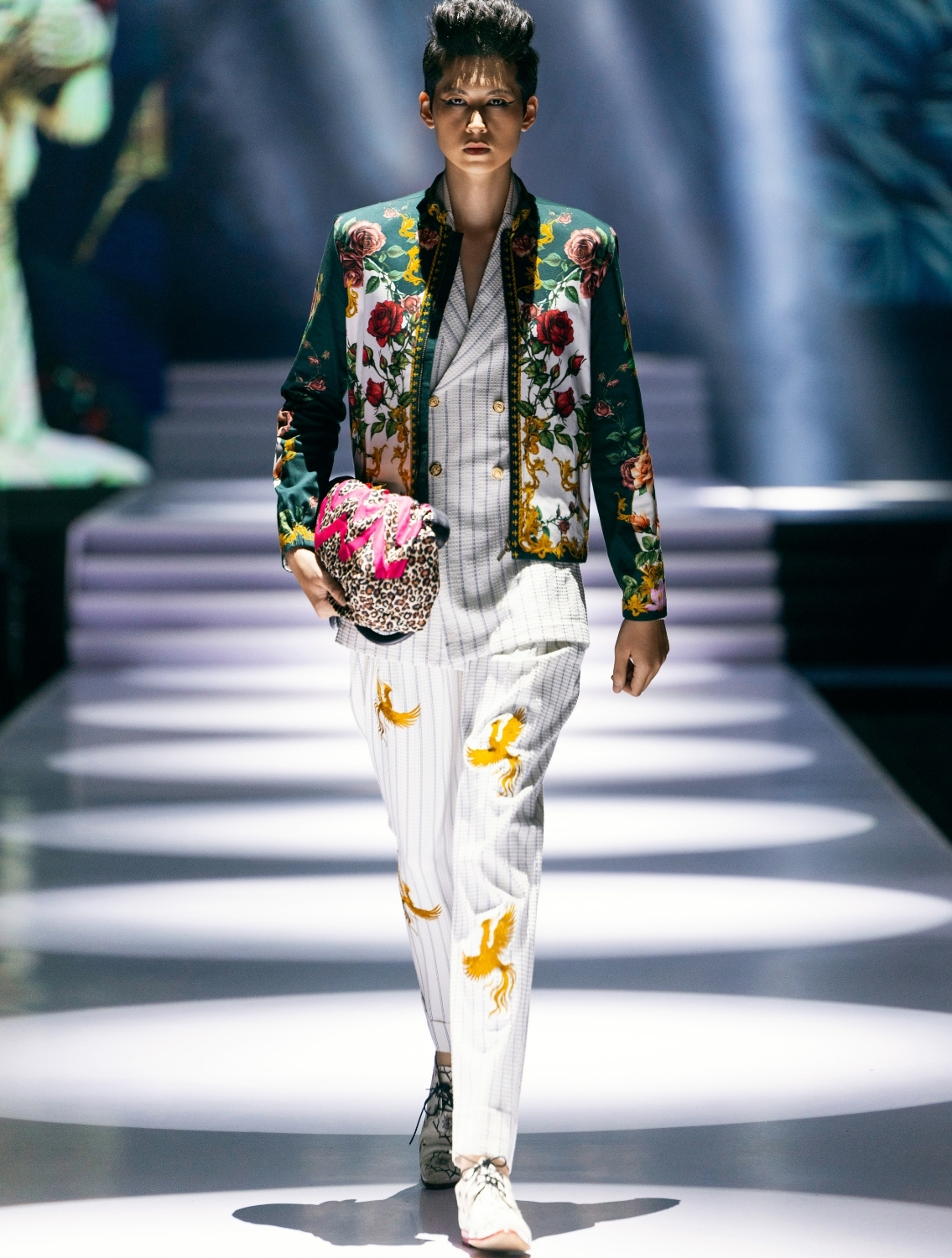 Echoes Engineered Printed Bomber Jacket