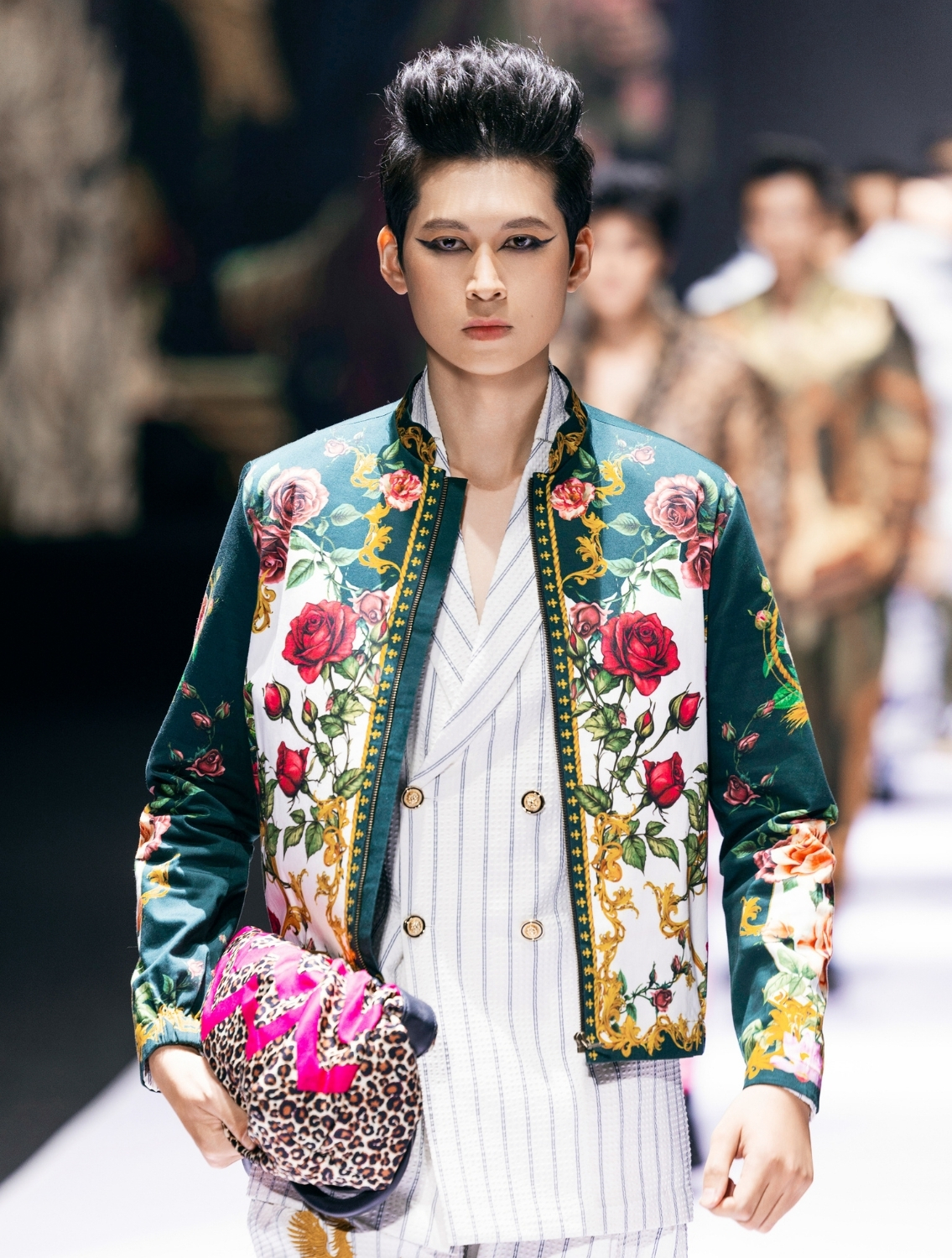 Echoes Engineered Printed Bomber Jacket