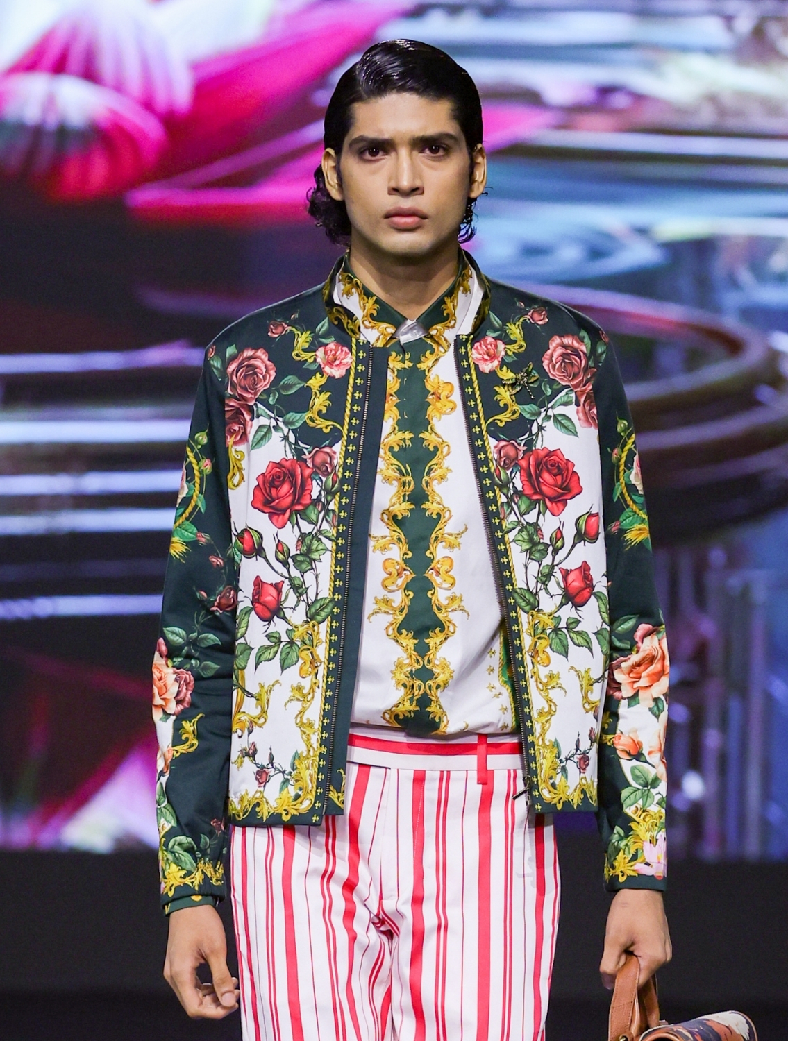 Echoes Engineered Printed Bomber Jacket