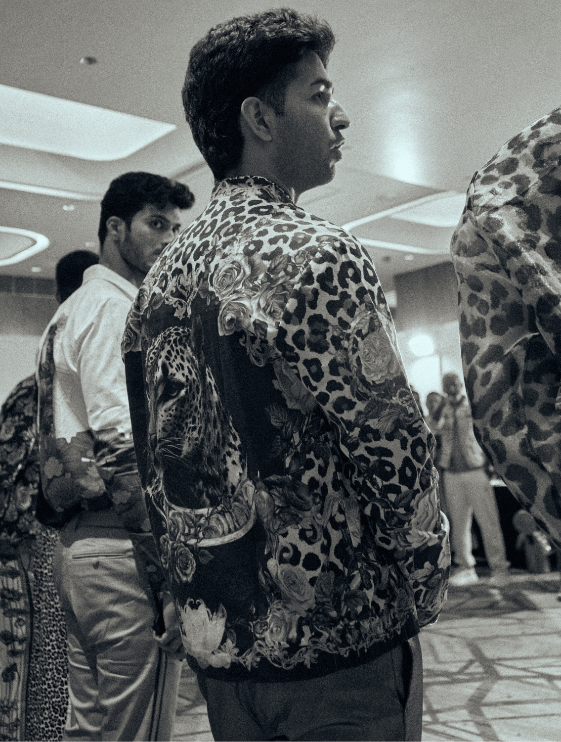 Twilight Leopard Printed Bomber Jacket