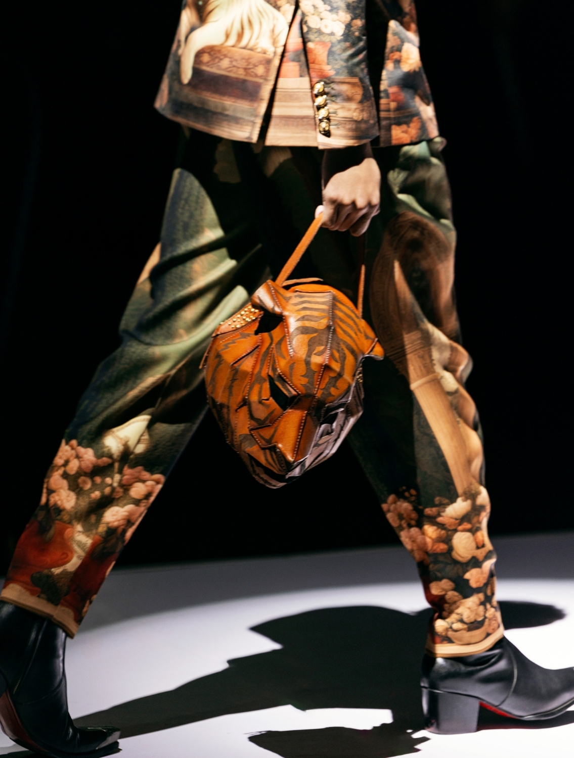 Doric Double Breasted Printed Suit