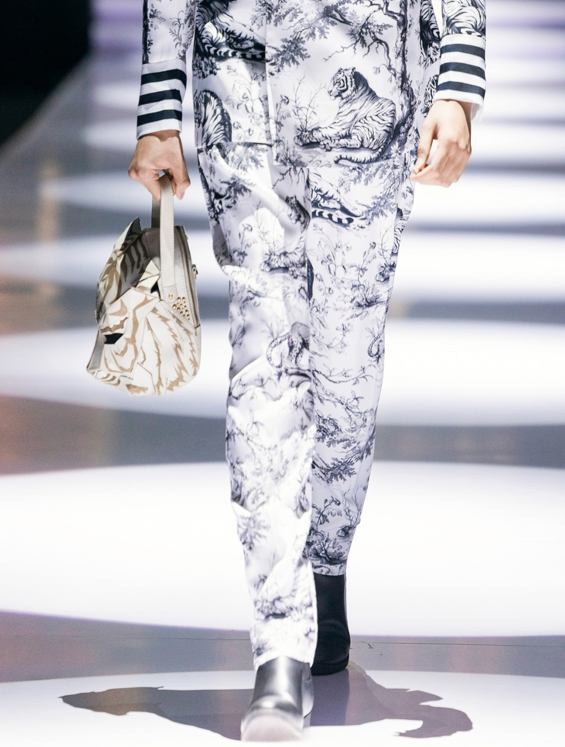 Daryl White Double Breasted Printed Suit