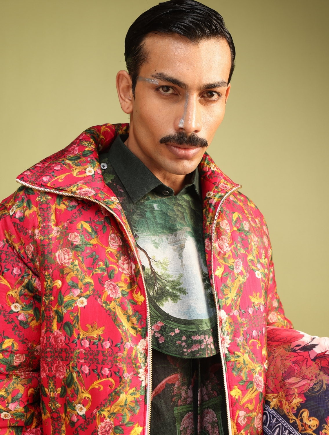 Sacred Linen Engineered Printed Shirt