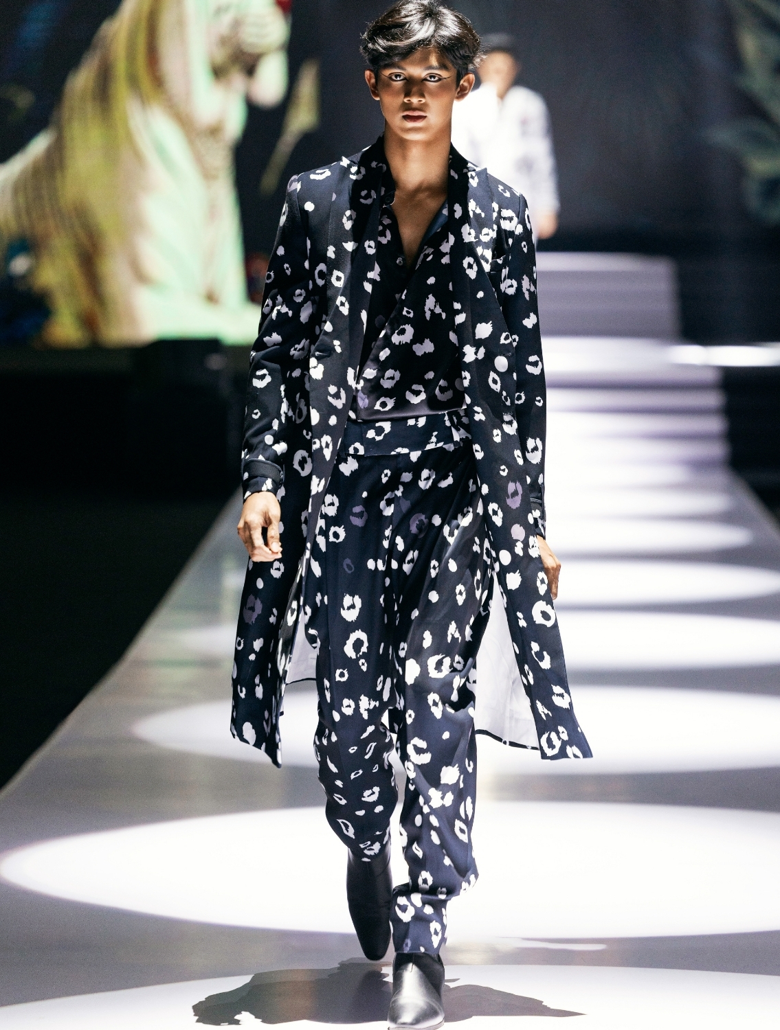 Shabd Black Leopard Printed Shirt