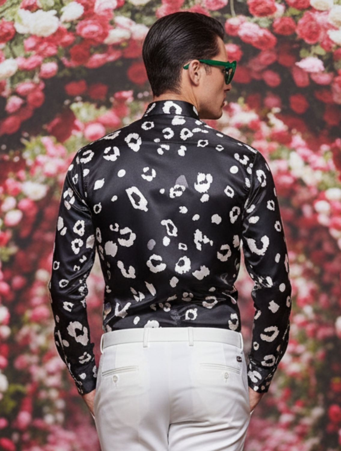 Shabd Black Leopard Printed Shirt