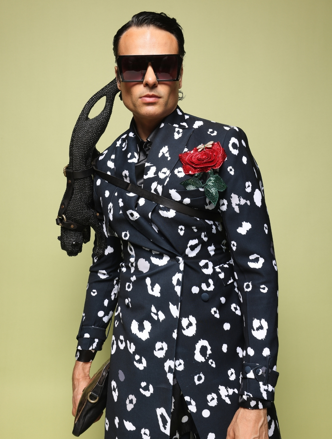 Shabd Black Leopard Printed Shirt