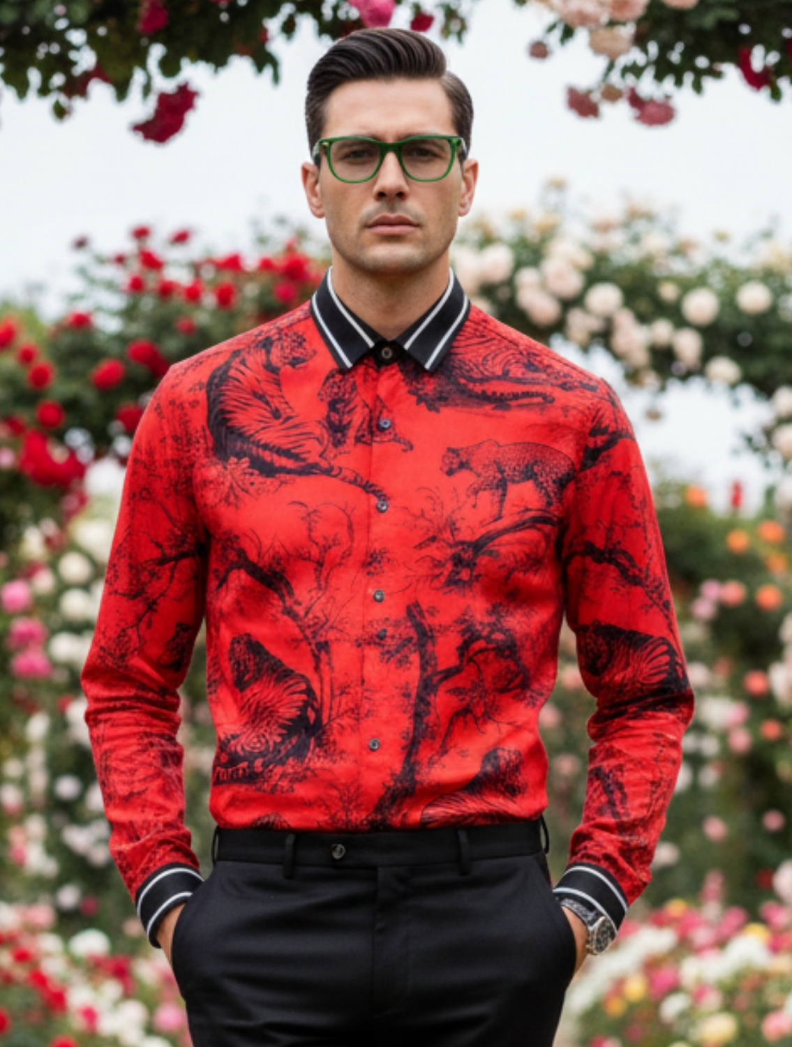 Avion Delft Style Printed Shirt