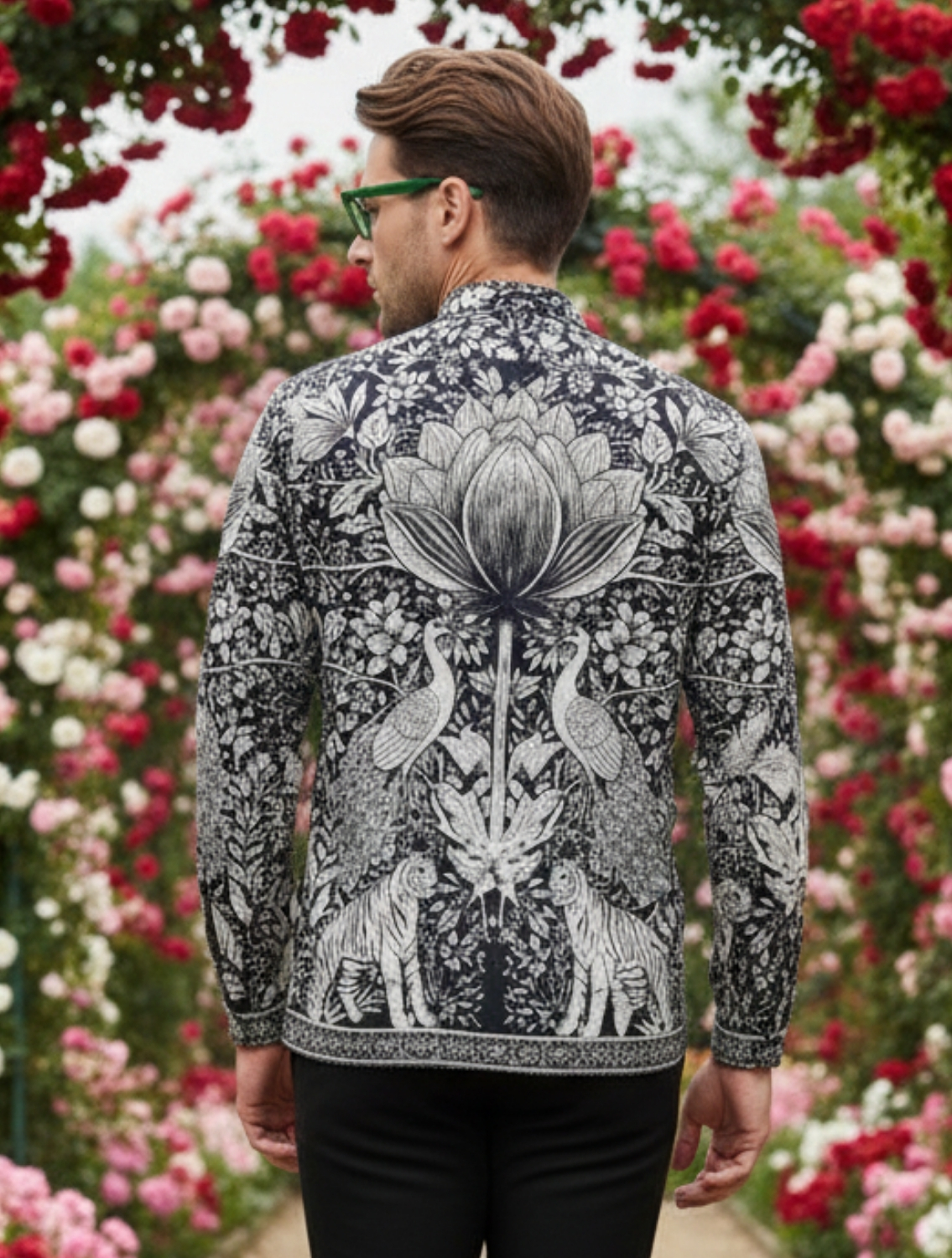 Phlick Black Engineered Printed Shirt