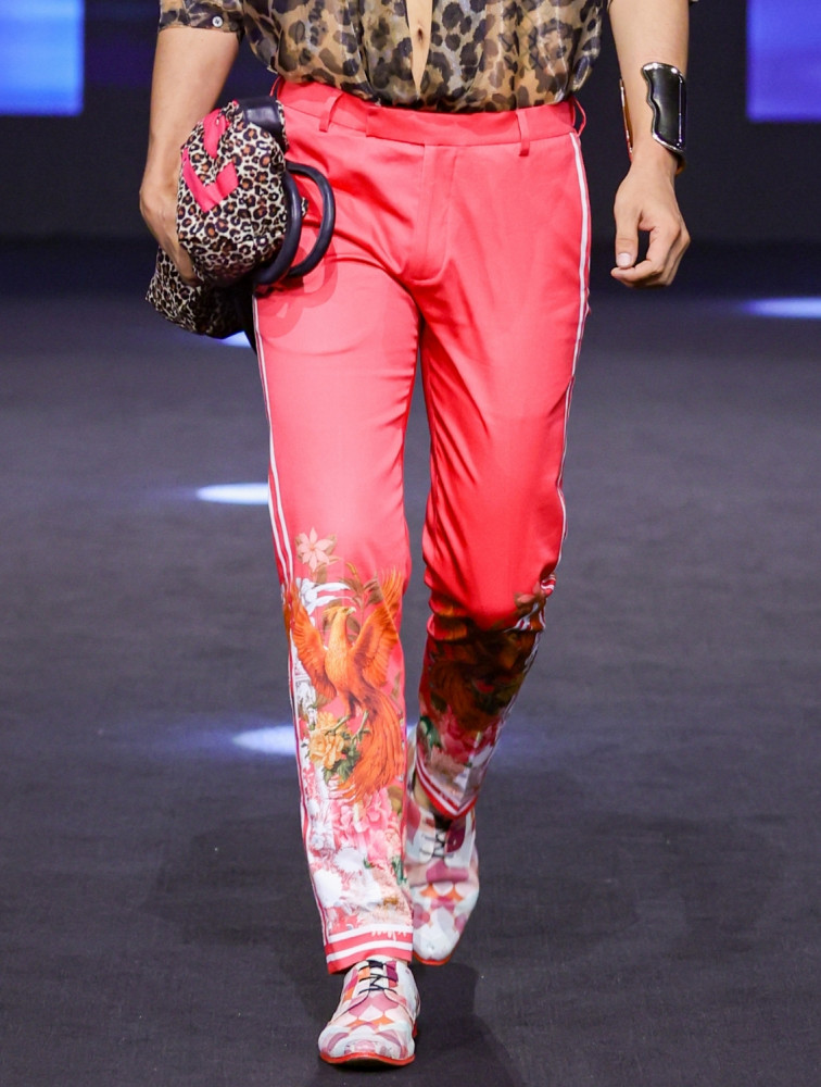Image of Henry Side Striper Printed Trousers