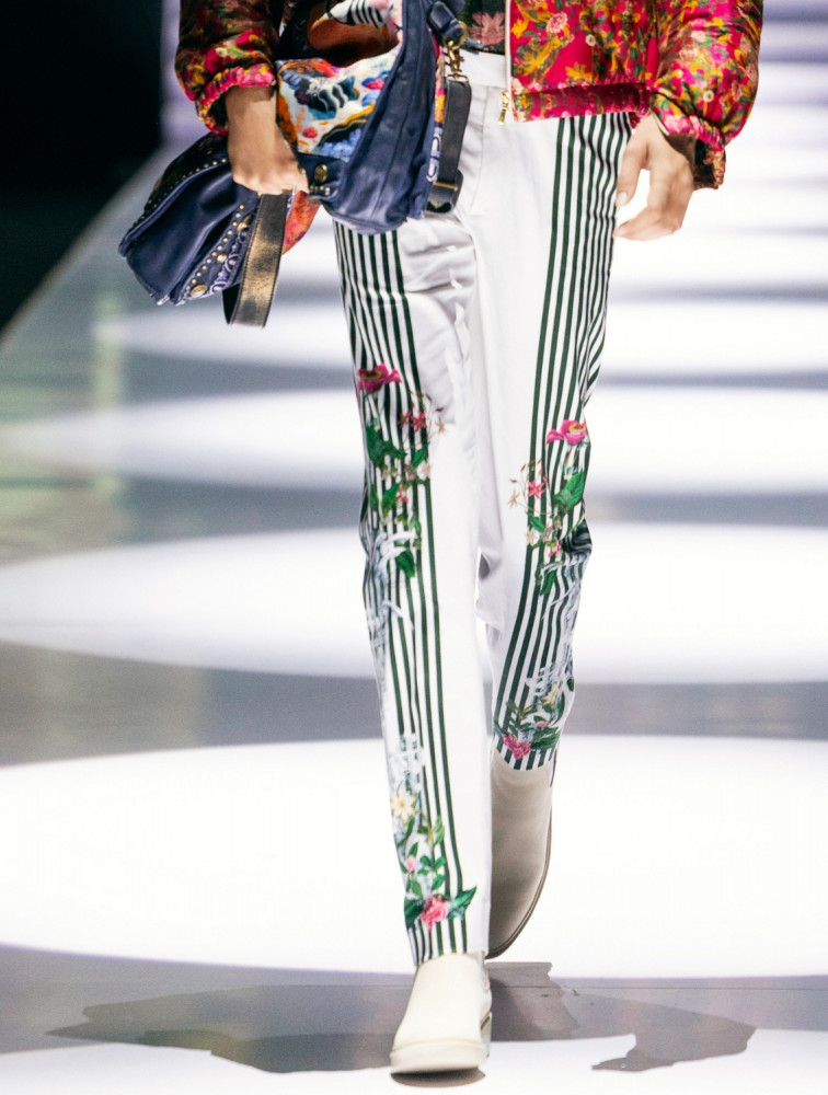 Image of Robby Side Striper Printed Trousers