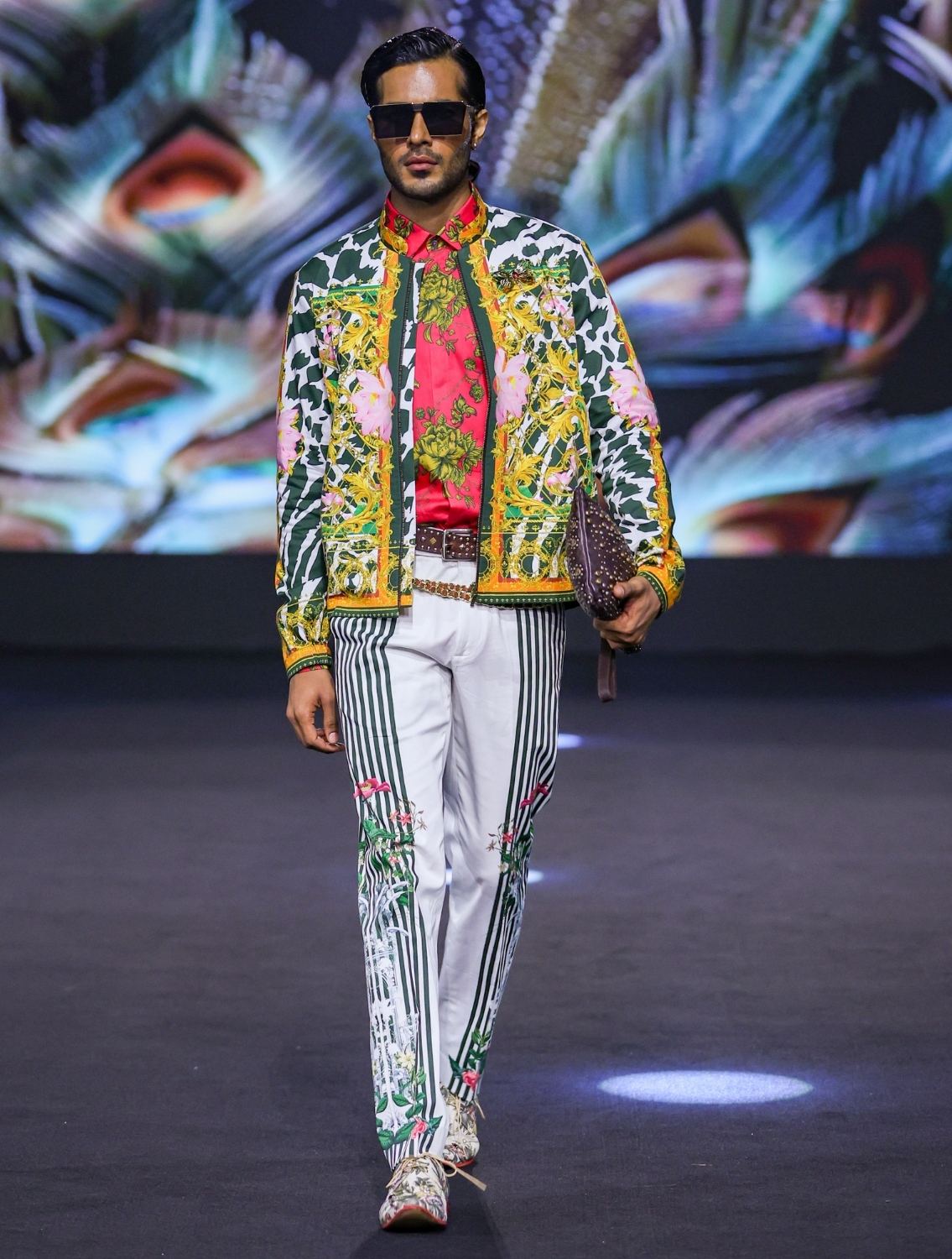 Robby Side Striper Printed Trousers