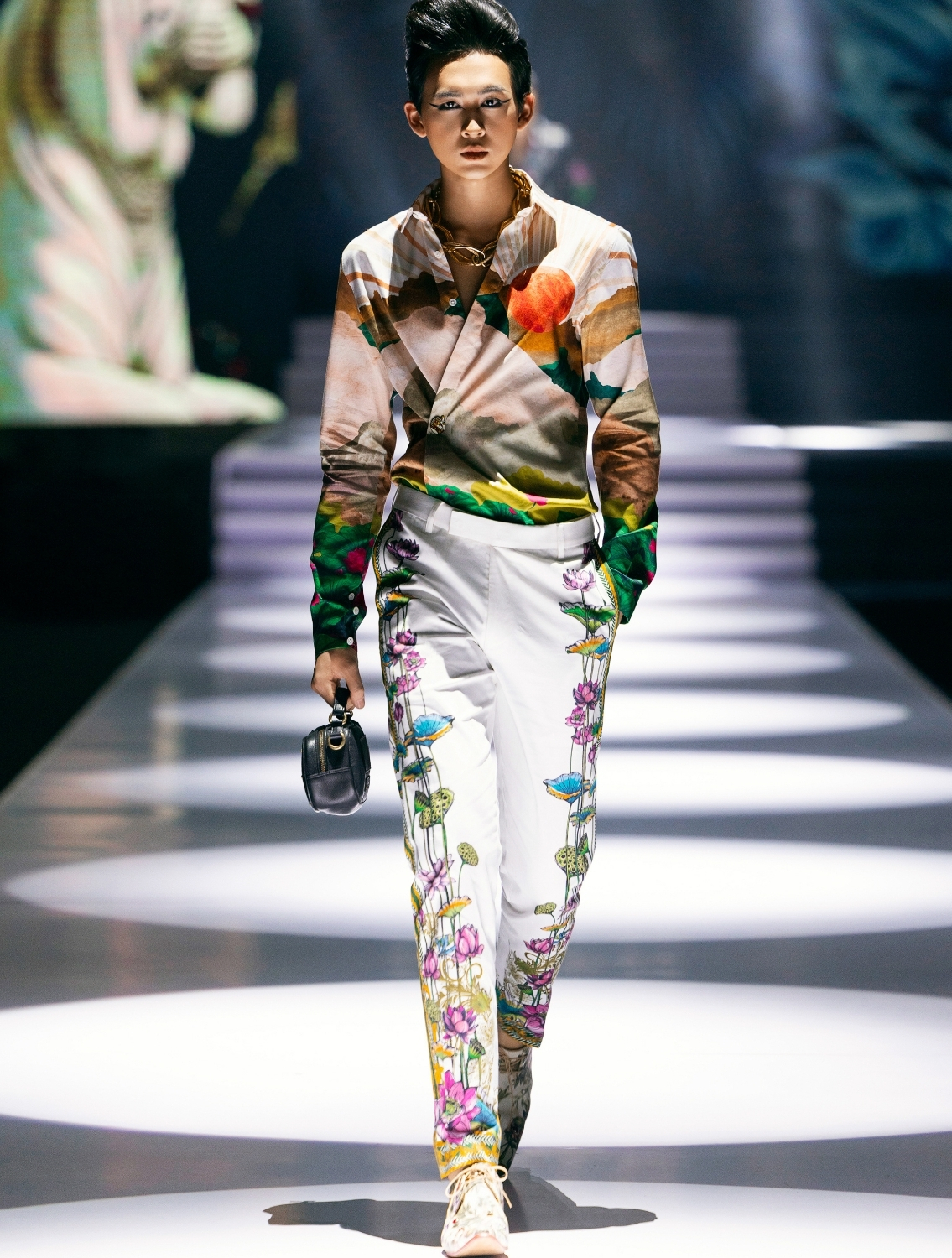Miguel Side Striper Printed Trousers