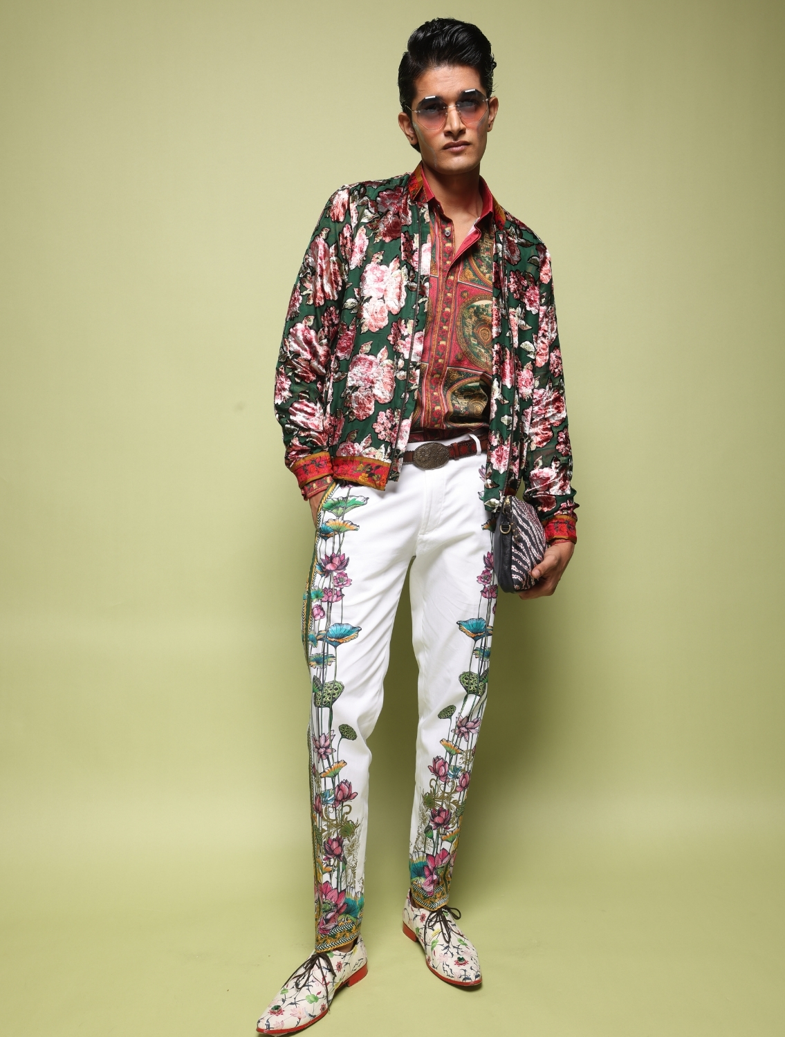 Miguel Side Striper Printed Trousers